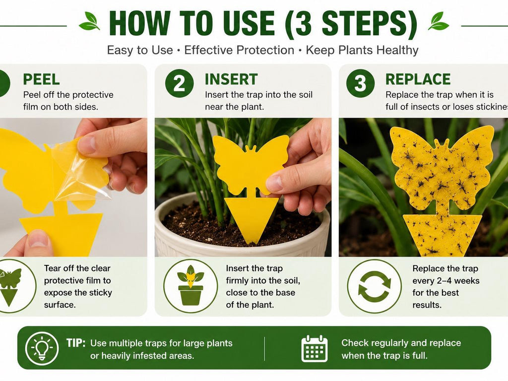 GoPrimeNest Butterfly Sticky Traps - 30 PCS Yellow Non-Toxic Strong Adhesive Bug Traps for Indoor Plants, Fungus Gnats, Fruit Flies, Aphids with Fragrance Scent (Home Care Supplies)